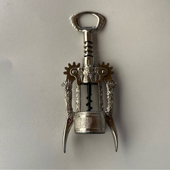 Vintage Style Ghidini Italy Wine Bottle Corkscrew Opener